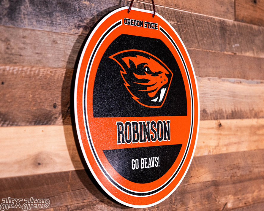 Oregon State Beavers Personalized Monogram Metal Art