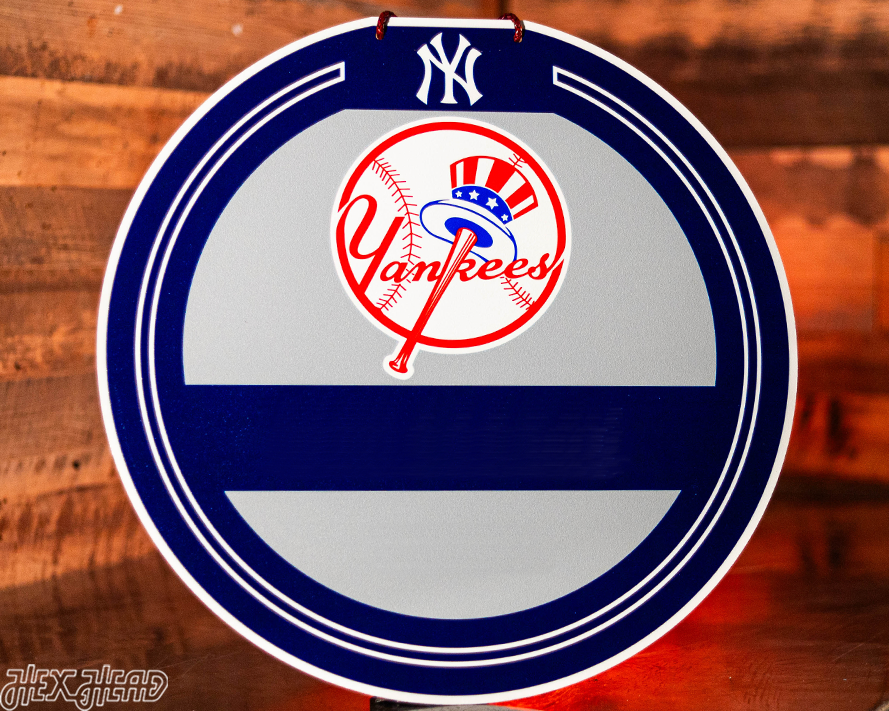 New York Yankees Personalized Monogram Metal Art