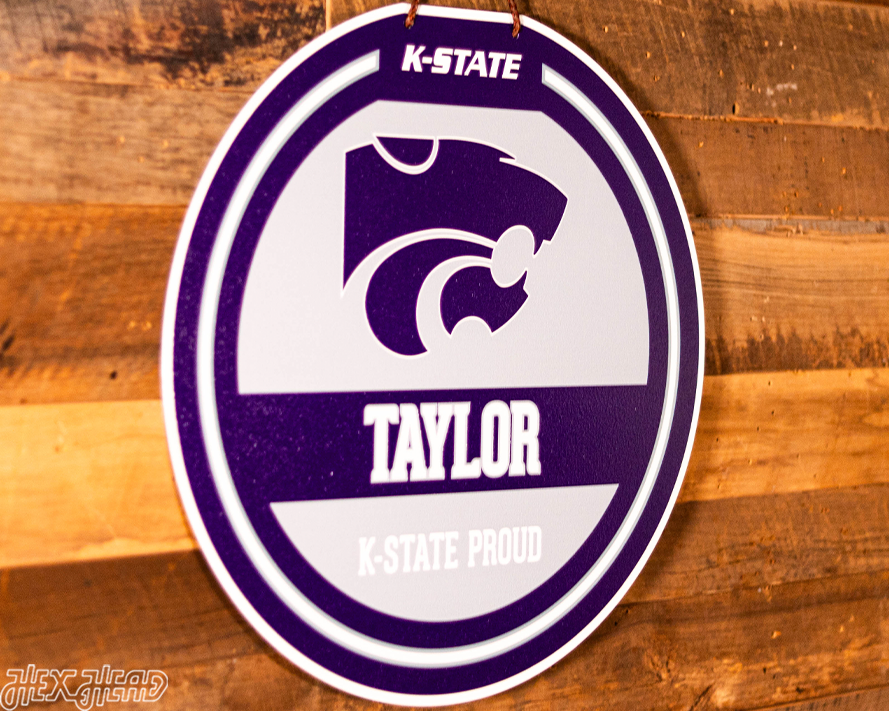 Kansas State Wildcats Personalized Monogram Metal Art