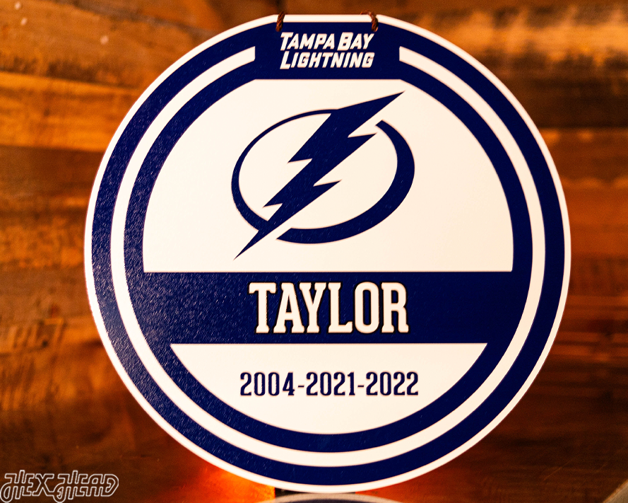 Tampa Bay Lightning Personalized Monogram Metal Art