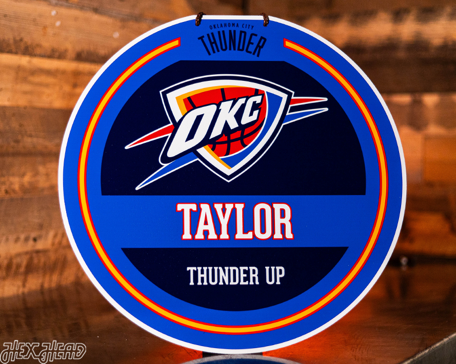 Oklahoma City Thunder Personalized Monogram Metal Art