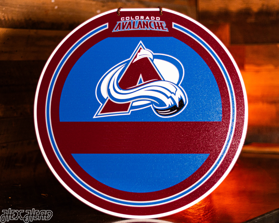 Colorado Avalanche Personalized Monogram Metal Art