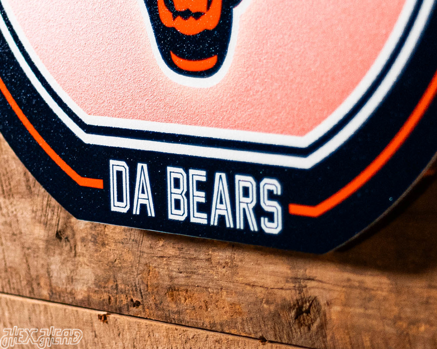 VARSITY Collection- SINGLE Layer Chicago Bears Metal Wall Art