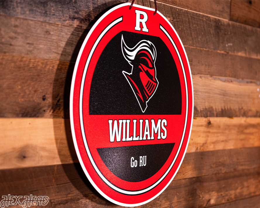 Rutgers Scarlet Knights Personalized Monogram Metal Art