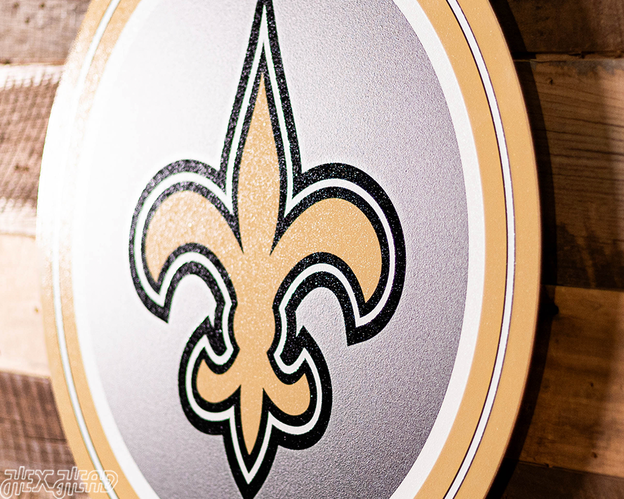 VARSITY Collection- SINGLE Layer New Orleans Saints Metal Wall Art