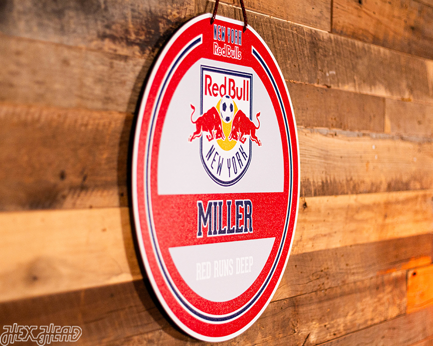 New York Red Bulls Personalized Monogram Metal Art