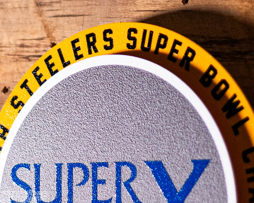 Pittsburgh Steelers Super Bowl X "Double Play" On the Shelf or on the Wall Art