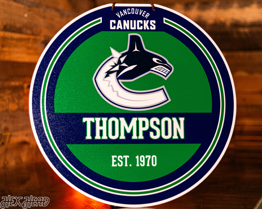 Vancouver Canucks Personalized Monogram Metal Art