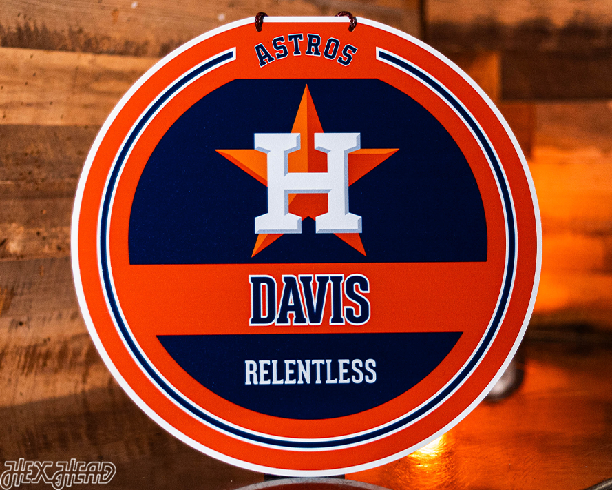 Houston Astros Personalized Monogram Metal Art