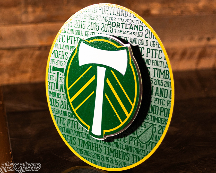 Portland Timbers CRAFT SERIES 3D Embossed Metal Wall Art