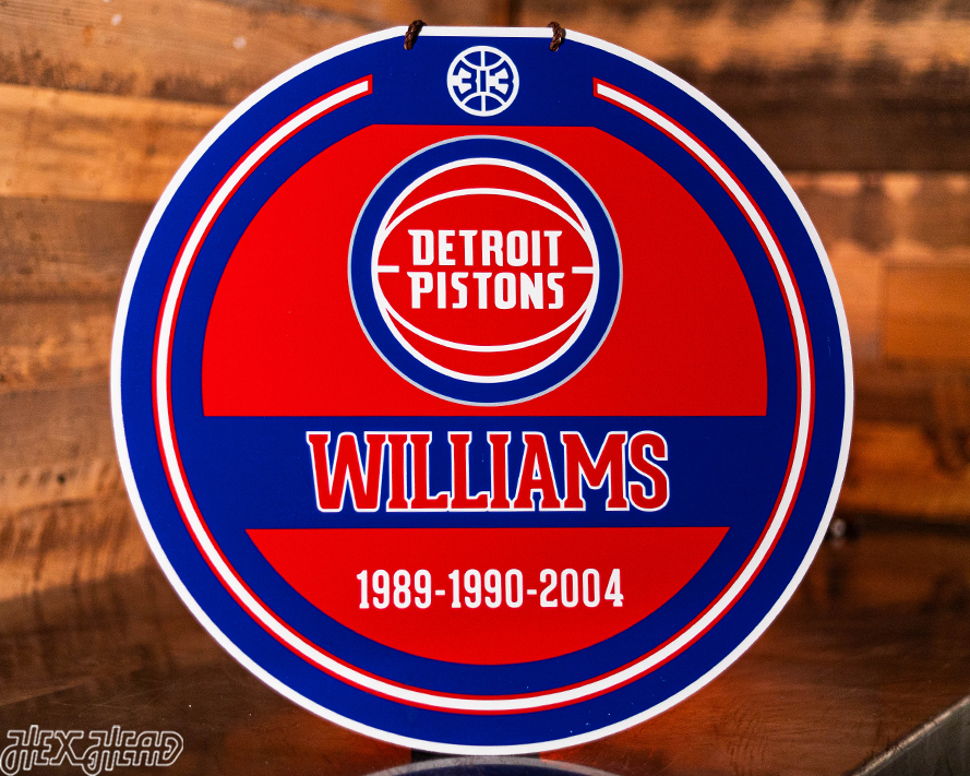 Detroit Pistons Personalized Monogram Metal Art