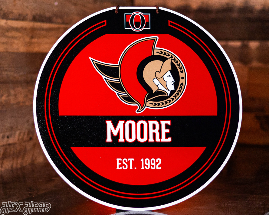 Ottawa Senators Personalized Monogram Metal Art