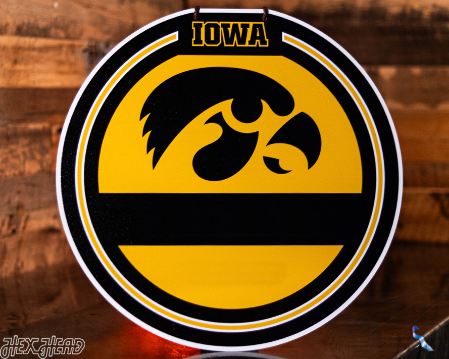 Iowa Hawkeyes Personalized Monogram Metal Art