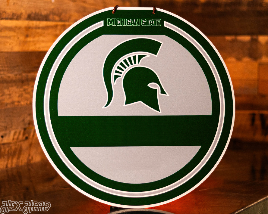 Michigan State Spartans Personalized Monogram Metal Art