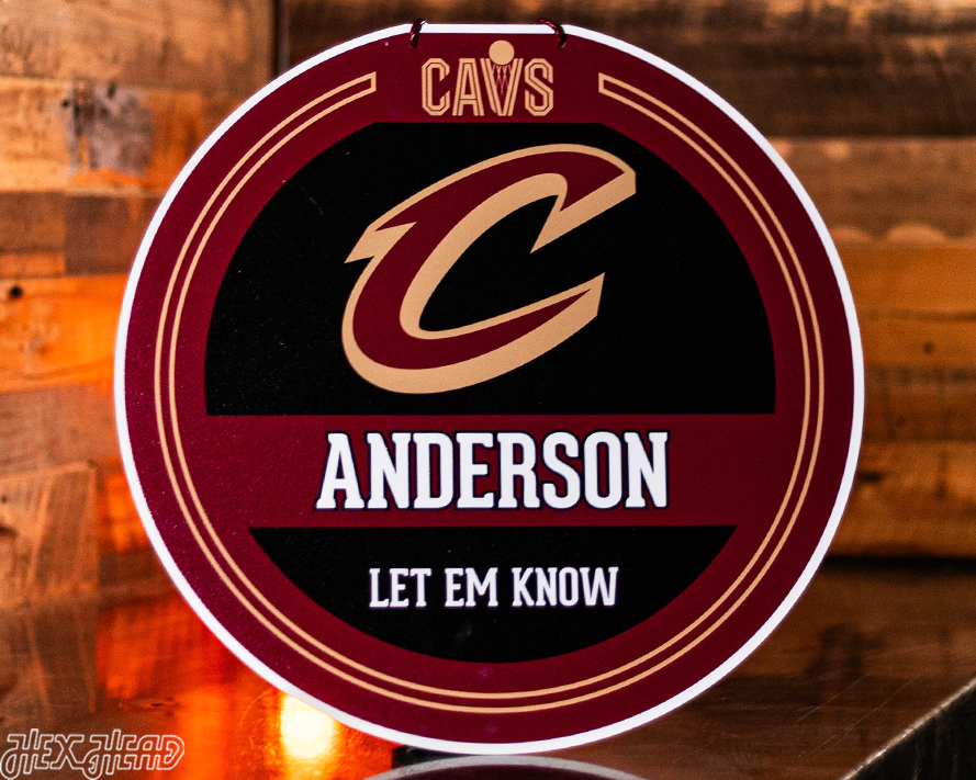 Cleveland Cavaliers Personalized Monogram Metal Art