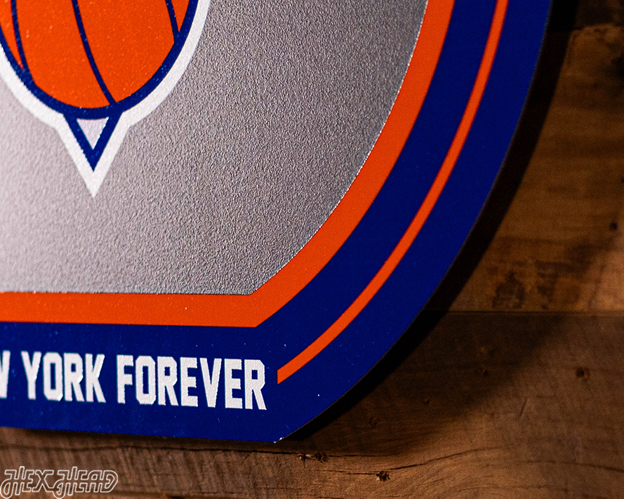 VARSITY Collection- SINGLE layer New York Knicks Metal Wall Art