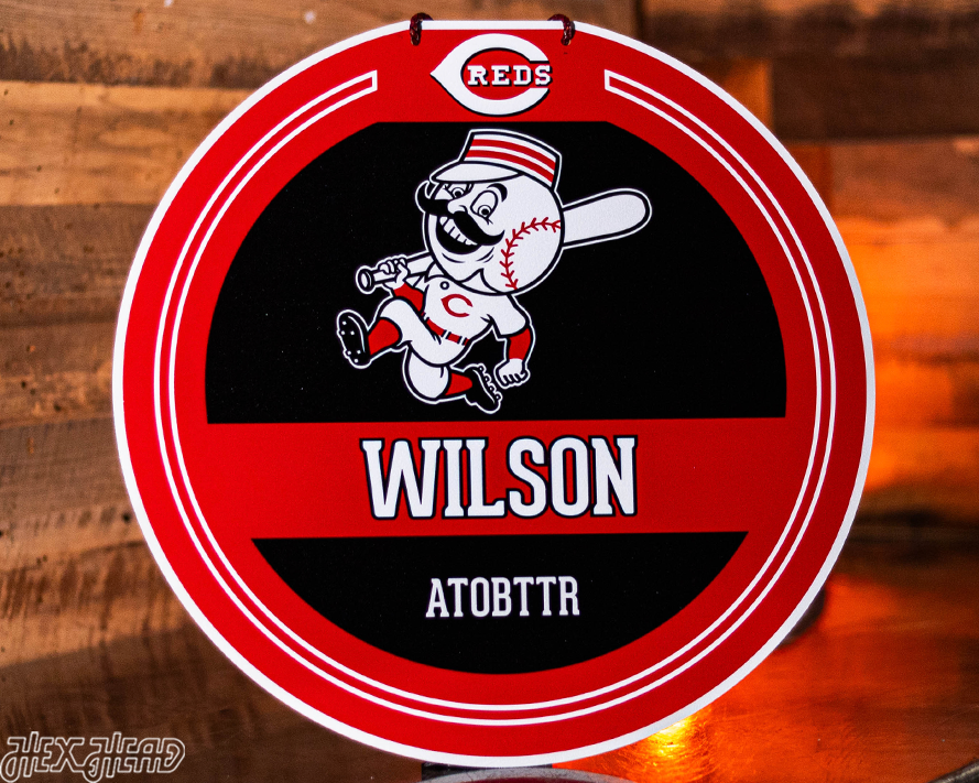 Cincinnati Reds Personalized Monogram Metal Art