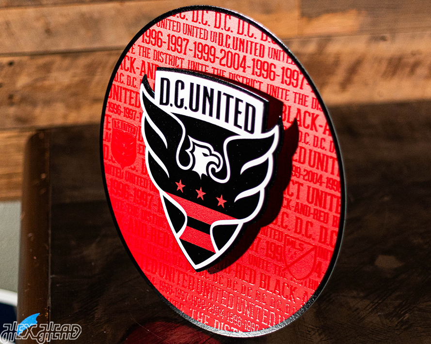 D.C. United CRAFT SERIES 3D Embossed Metal Wall Art