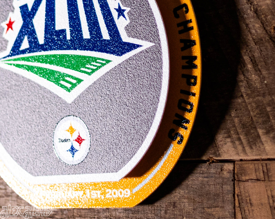 Pittsburgh Steelers Super Bowl XLIII "Double Play" On the Shelf or on the Wall Art