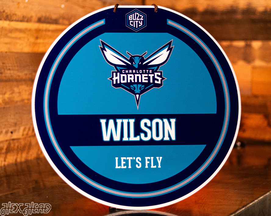 Charlotte Hornets Personalized Monogram Metal Art