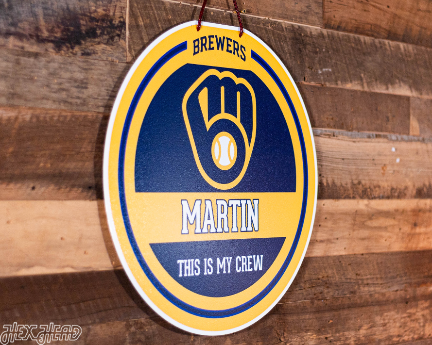 Milwaukee Brewers Personalized Monogram Metal Art