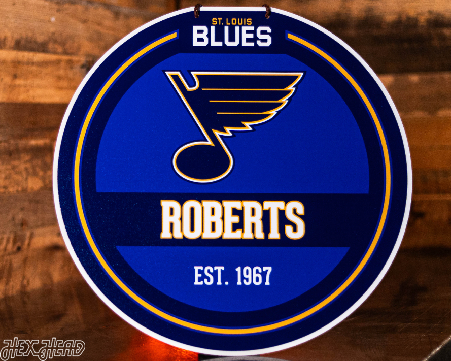 St. Louis Blues Personalized Monogram Metal Art