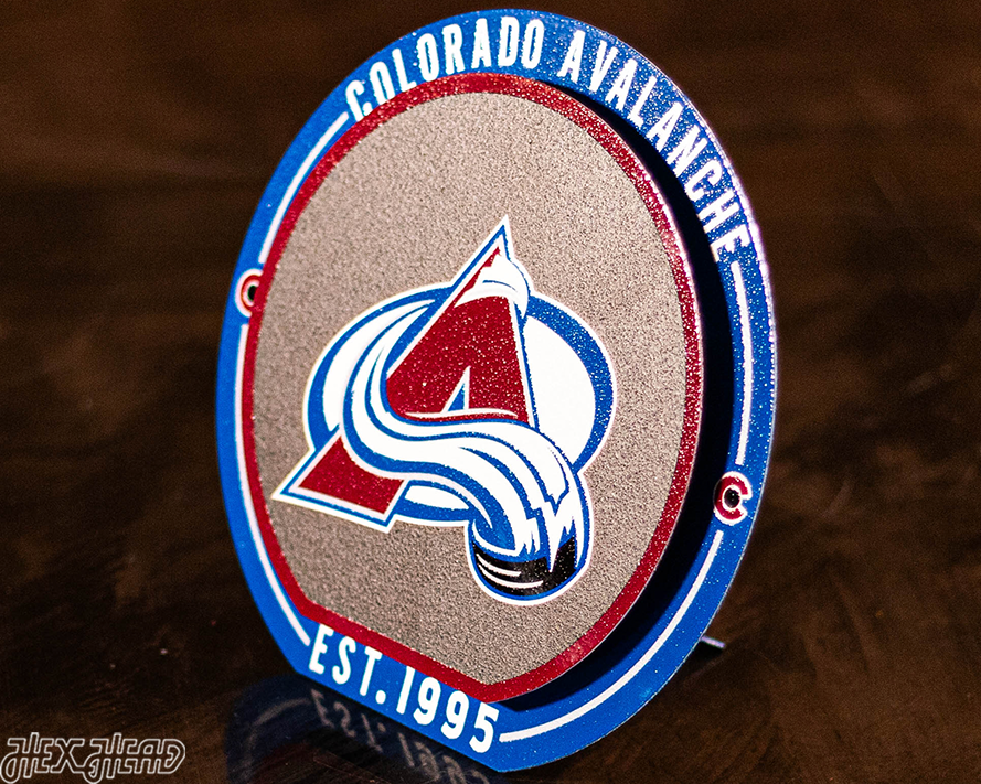 Colorado Avalanche "Double Play" On the Shelf or on the Wall Art