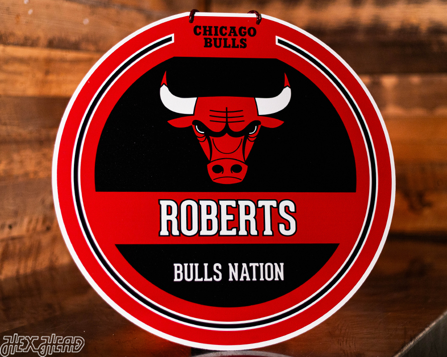 Chicago Bulls Personalized Monogram Metal Art