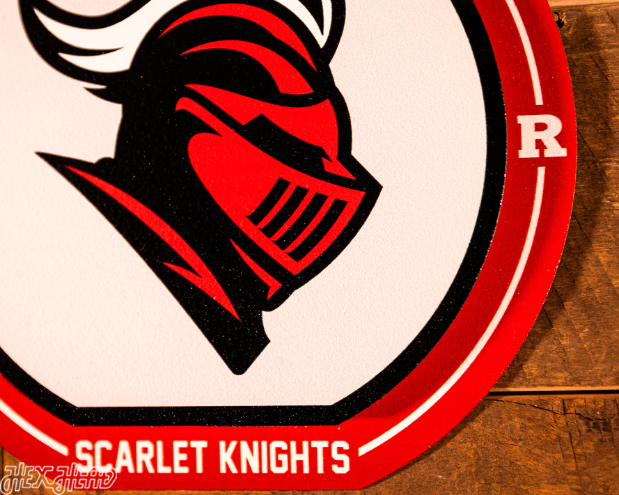 Rutgers Scarlet Knights "Double Play" On the Shelf or on the Wall Art