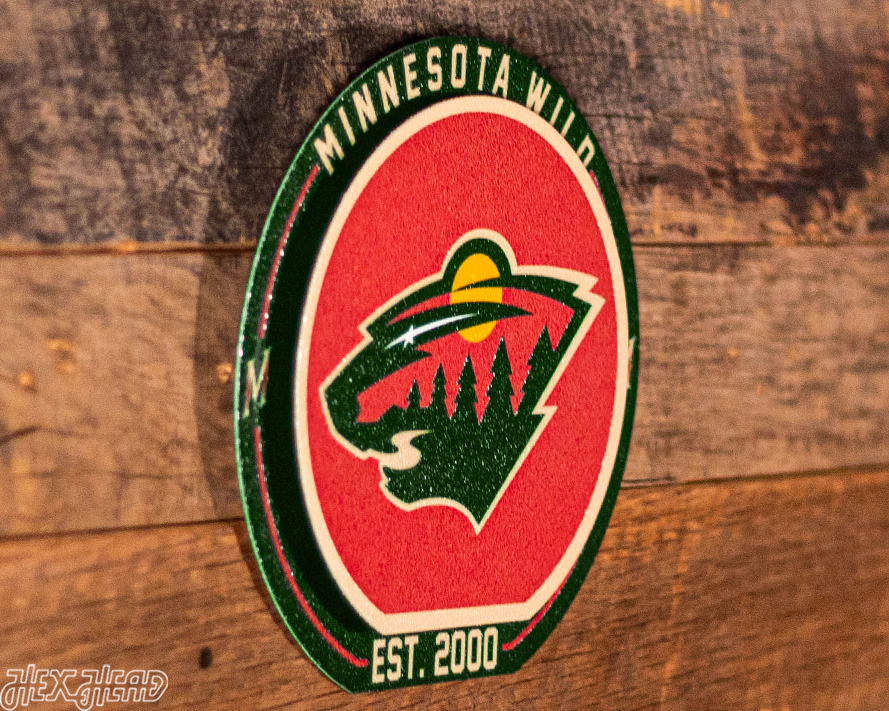 Minnesota Wild "Double Play" On the Shelf or on the Wall Art