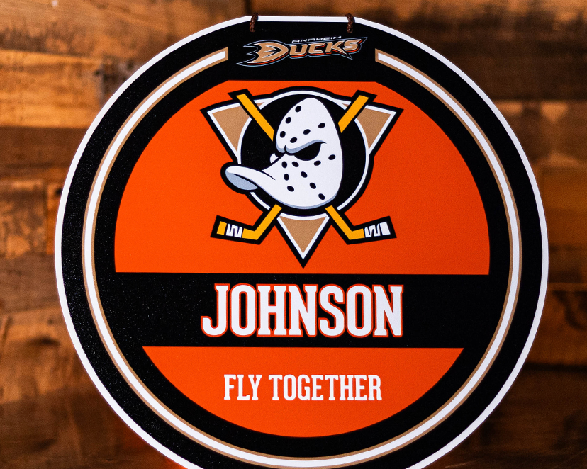 Anaheim Ducks Personalized Monogram Metal Art