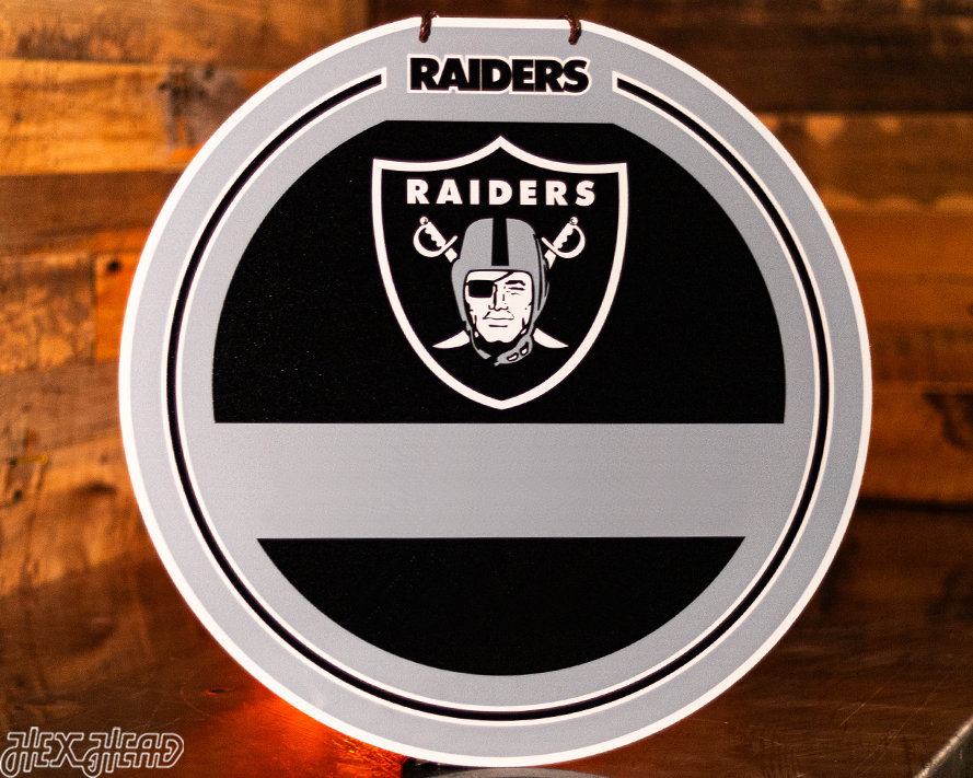 Las Vegas Raiders Personalized Monogram Metal Art