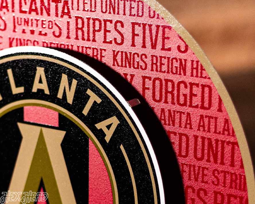 Atlanta United FC CRAFT SERIES 3D Embossed Metal Wall Art