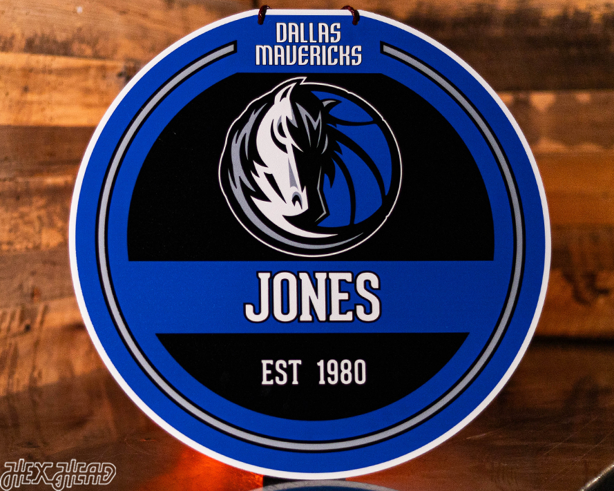 Dallas Mavericks Personalized Monogram Metal Art