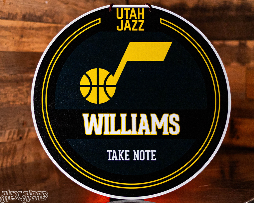 Utah Jazz Personalized Monogram Metal Art