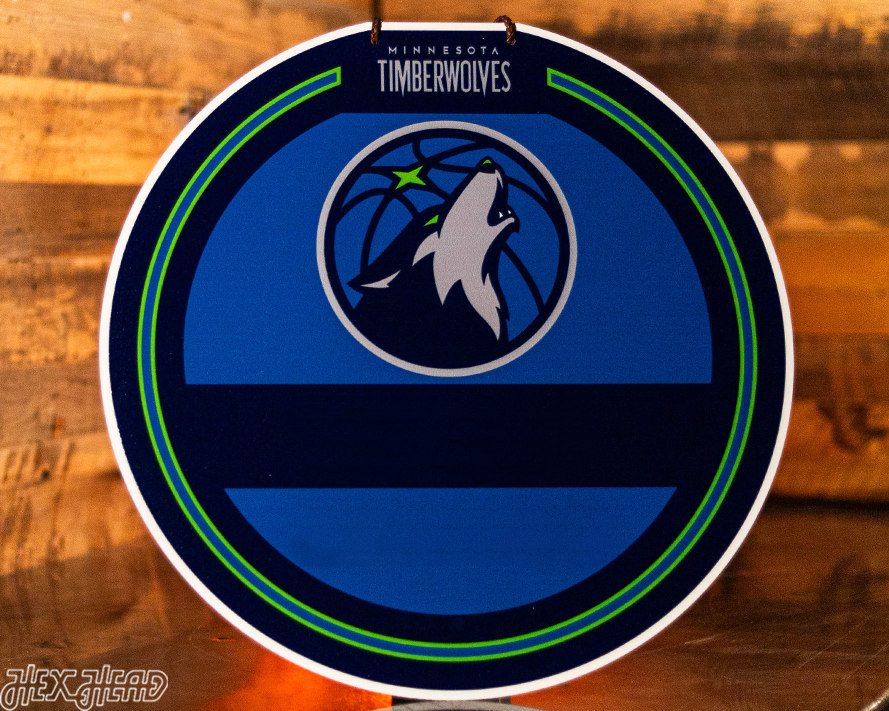 Minnesota Timberwolves Personalized Monogram Metal Art