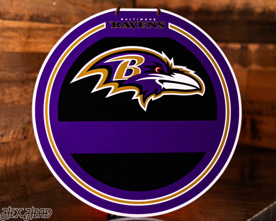 Baltimore Ravens Personalized Monogram Metal Art