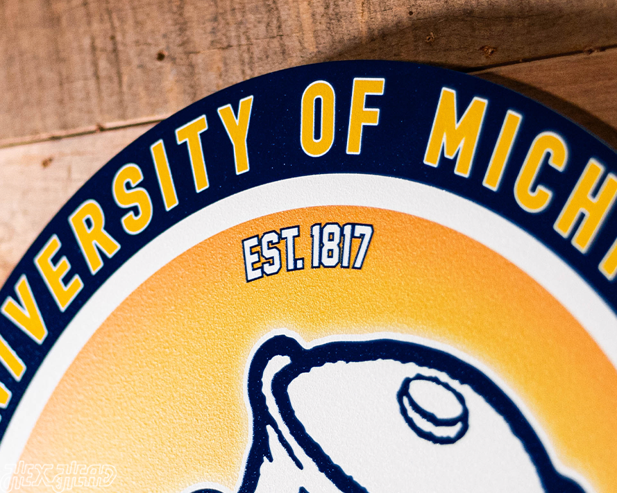 VARSITY Collection- SINGLE Layer Michigan Wolverines Metal Wall Art