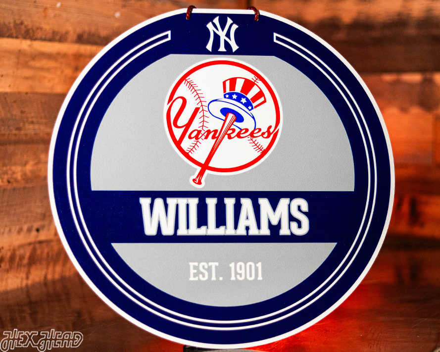 New York Yankees Personalized Monogram Metal Art