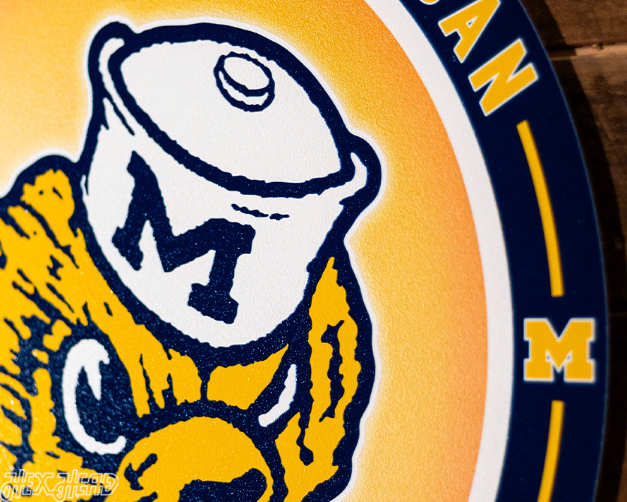 VARSITY Collection- SINGLE Layer Michigan Wolverines Metal Wall Art