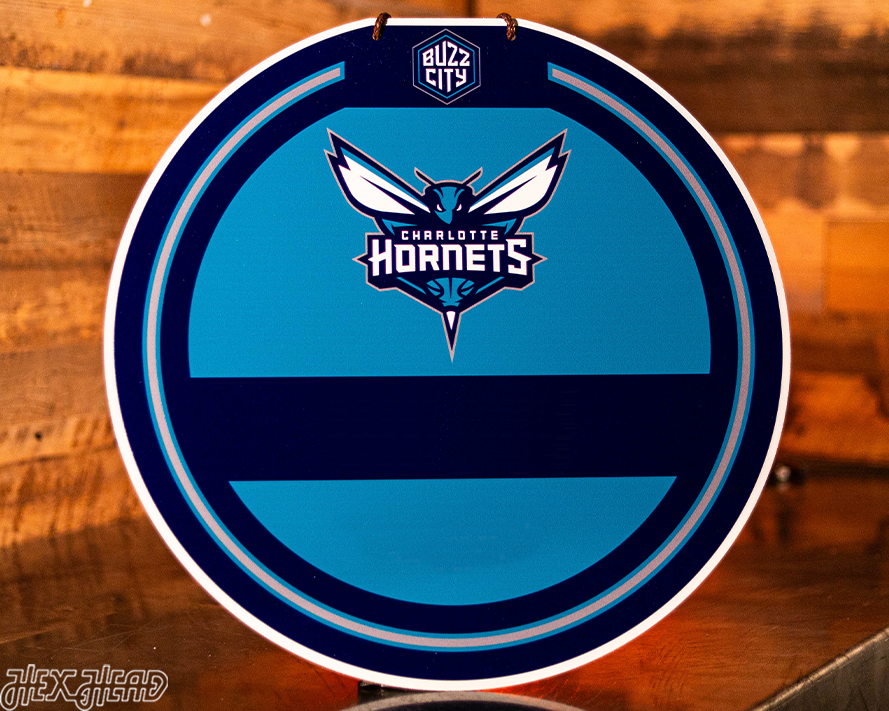 Charlotte Hornets Personalized Monogram Metal Art