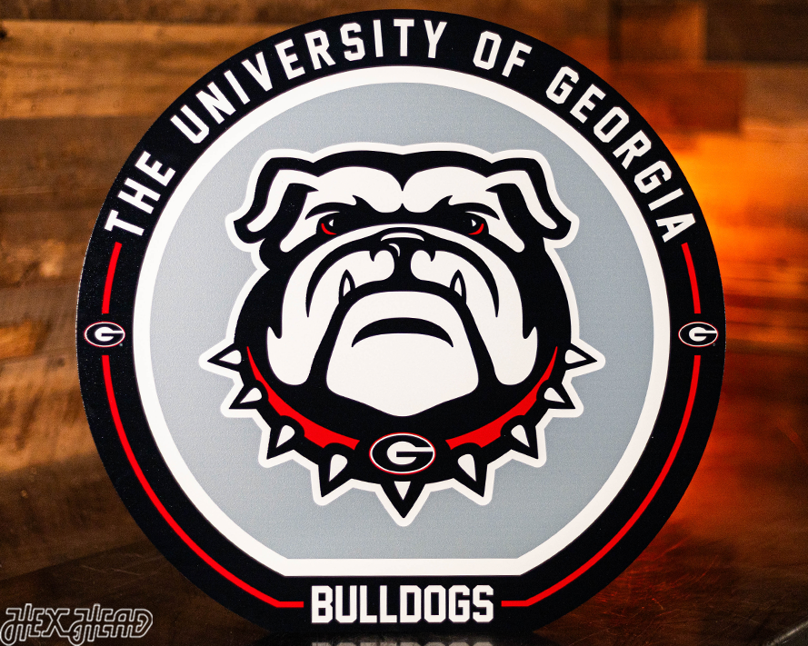 VARSITY Collection- SINGLE layer Georgia Bulldogs Metal Wall Art