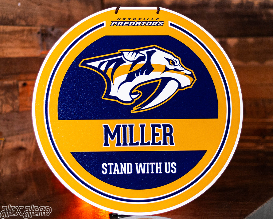 Nashville Predators Personalized Monogram Metal Art