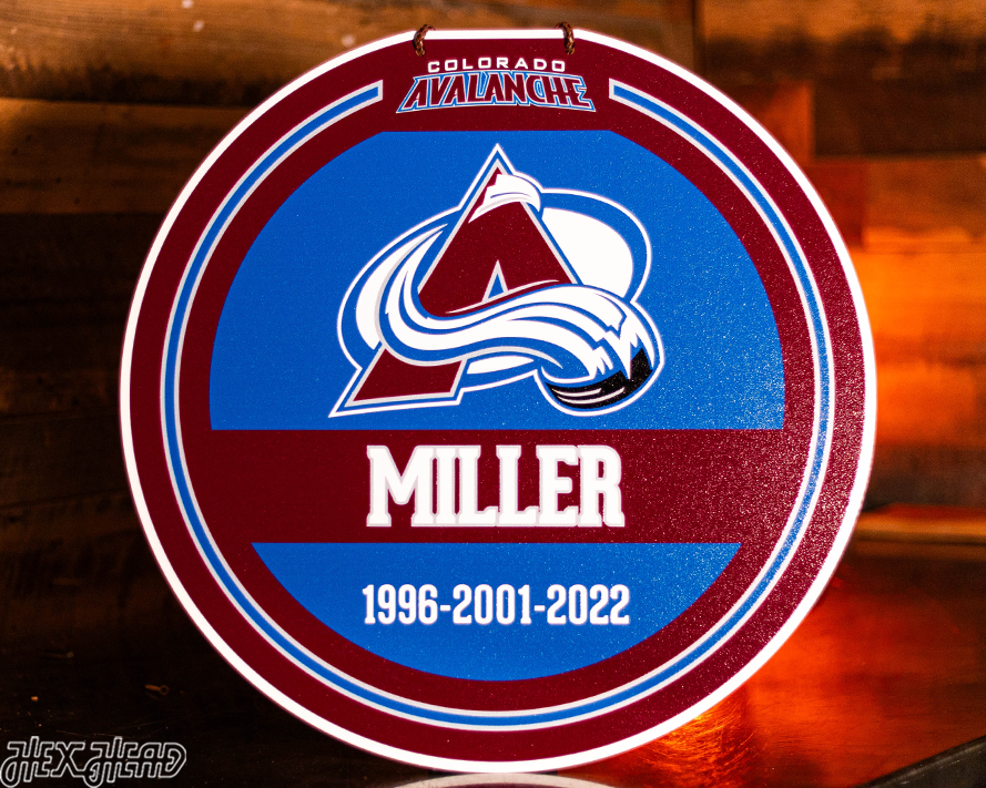 Colorado Avalanche Personalized Monogram Metal Art