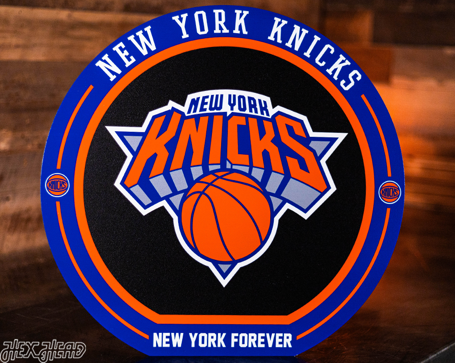 VARSITY Collection- SINGLE layer New York Knicks Metal Wall Art