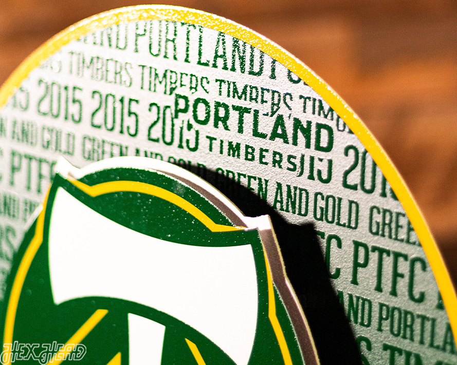 Portland Timbers CRAFT SERIES 3D Embossed Metal Wall Art