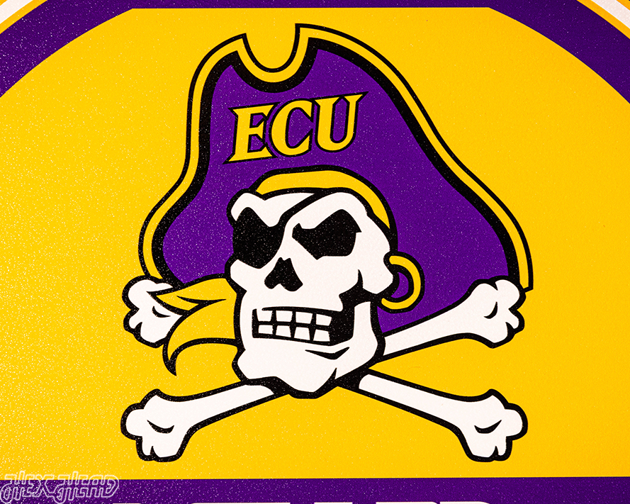 East Carolina Pirates Personalized Monogram Metal Art