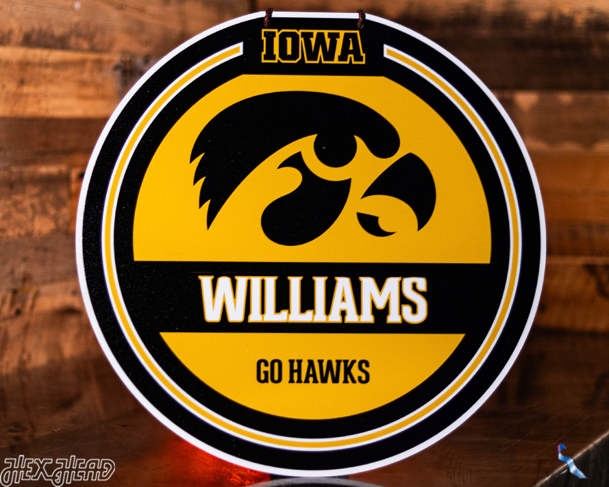 Iowa Hawkeyes Personalized Monogram Metal Art