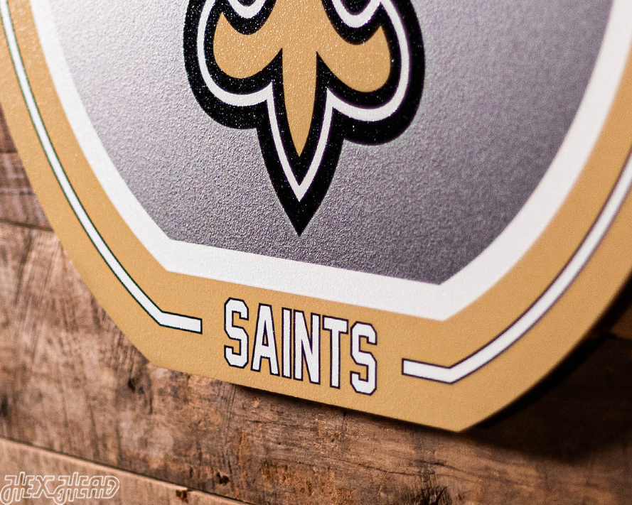 VARSITY Collection- SINGLE Layer New Orleans Saints Metal Wall Art