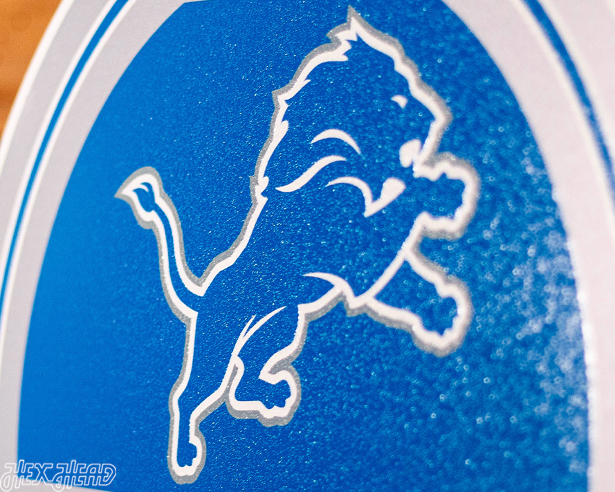 Detroit Lions Personalized Monogram Metal Art